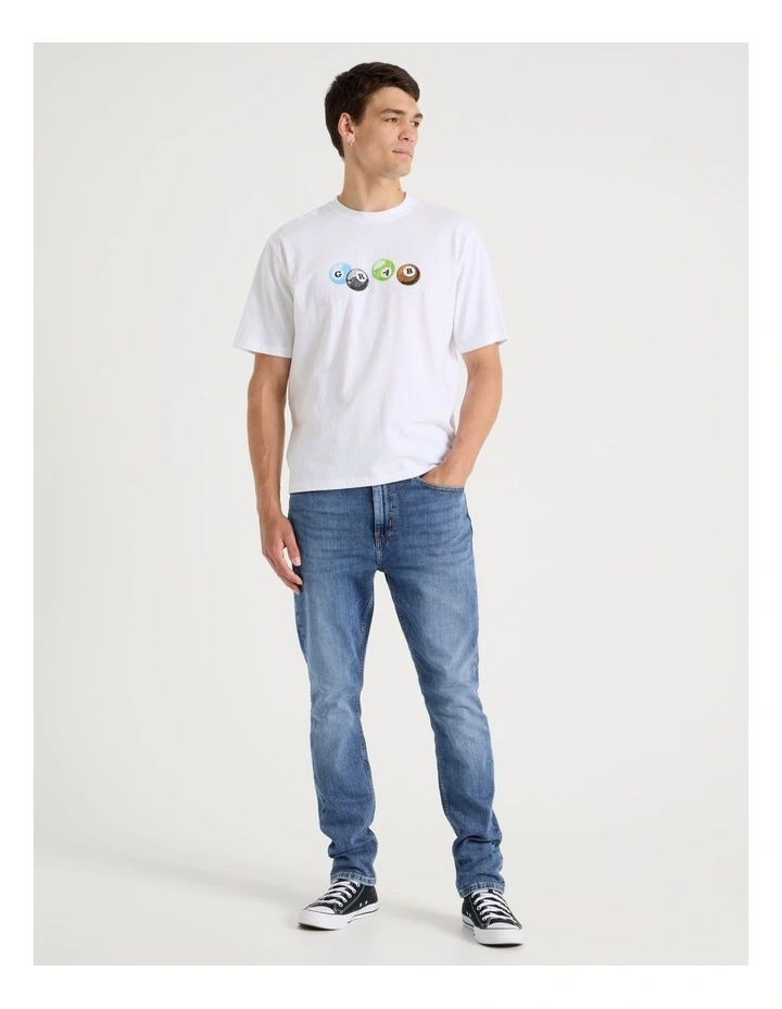 Boxy Graphic T-Shirt Short Sleeve in White image 2