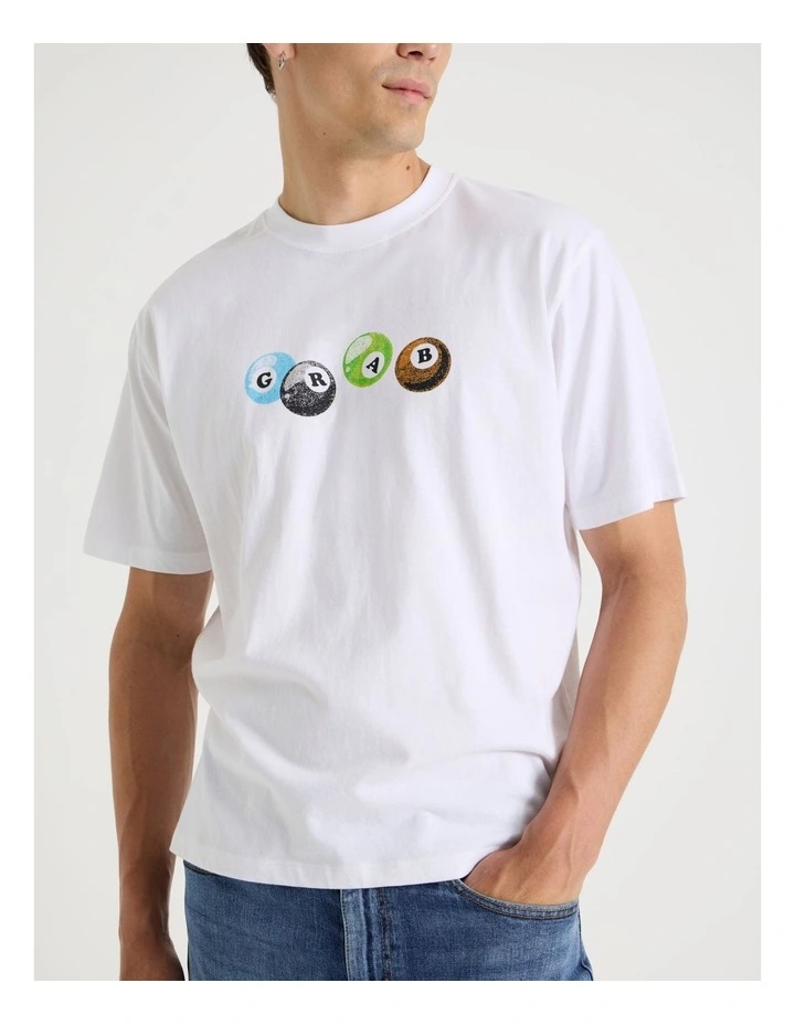 Boxy Graphic T-Shirt Short Sleeve in White image 4