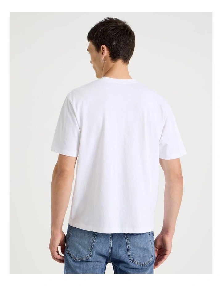 Boxy Graphic T-Shirt Short Sleeve in White image 5