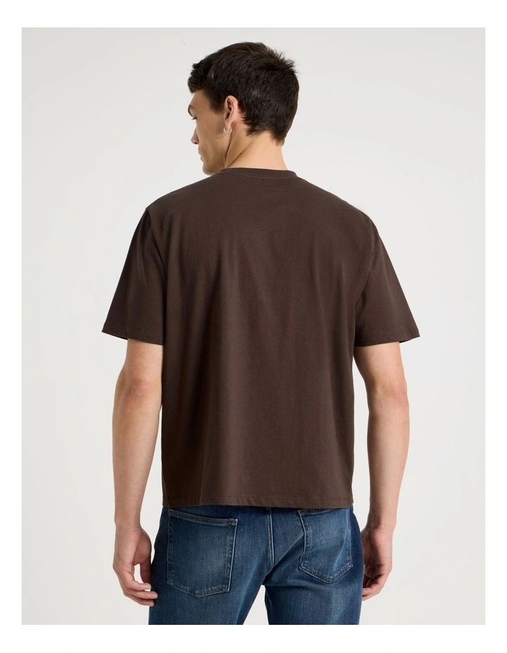 Boxy Graphic T-Shirt Short Sleeve in Brown image 5