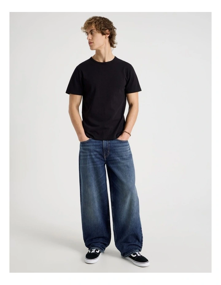 Slim Crew Neck T-Shirt in Black image 2