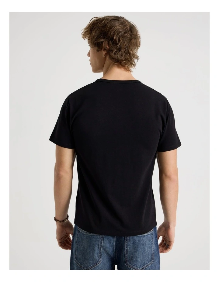 Slim Crew Neck T-Shirt in Black image 6