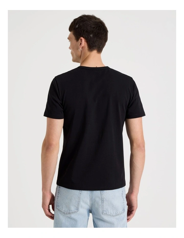 Slim Crew Neck T-Shirt in Black image 6