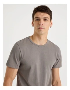 Slim Crew Neck T-Shirt in Stone