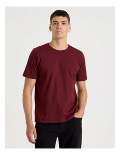 Crew Neck T-Shirt in Red