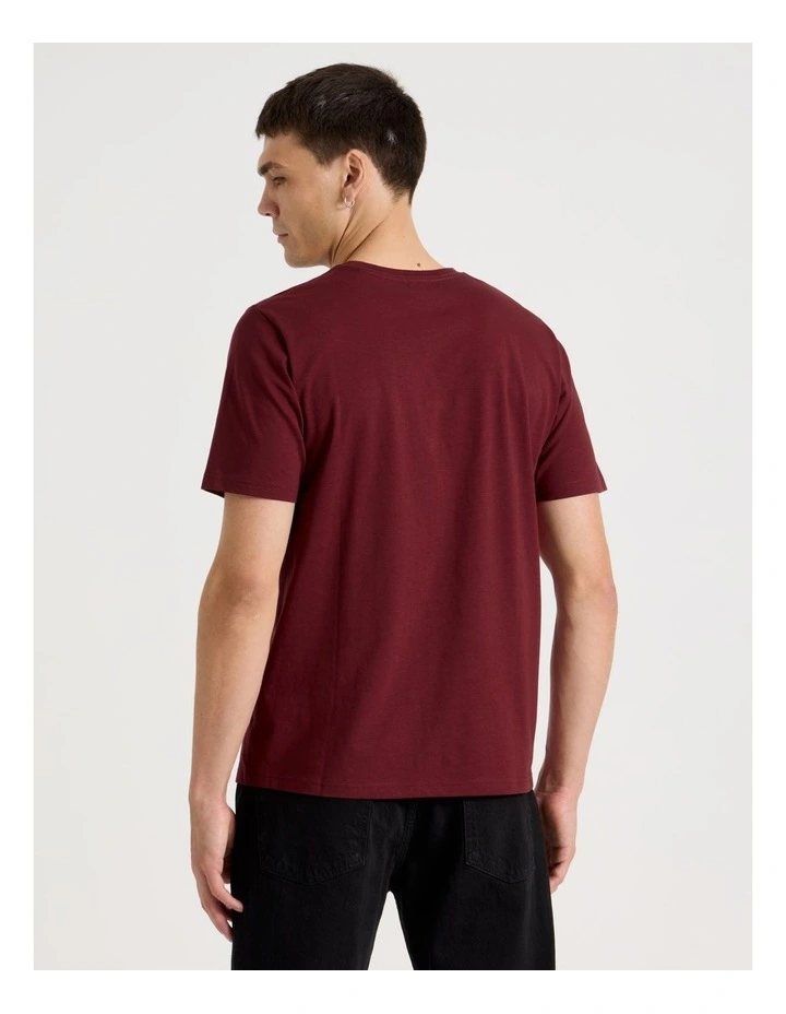 Crew Neck T-Shirt in Red image 6