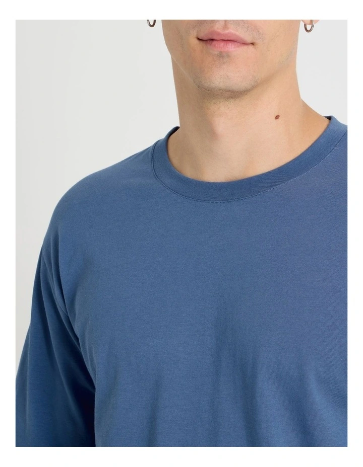 Double Sleeves T-Shirt in Mid Blues image 4