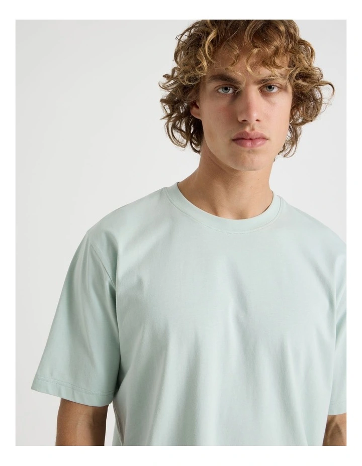 Loose Crew Neck T-Shirt in Mint image 2