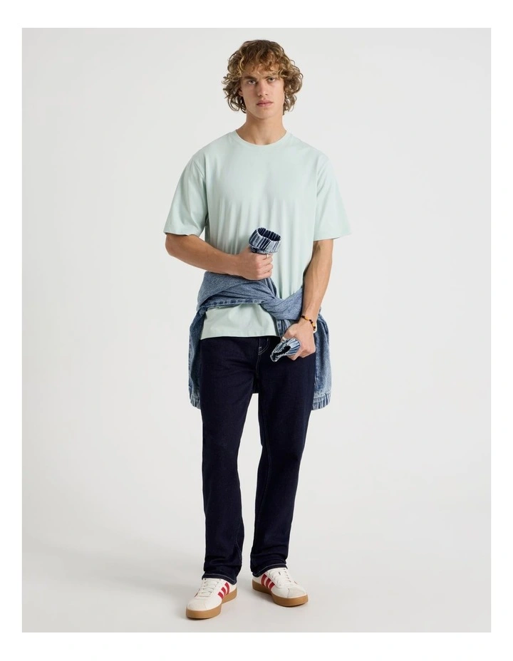Loose Crew Neck T-Shirt in Mint image 3