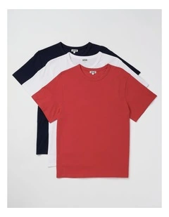 3-Pack Basic T-Shirts in Assorted