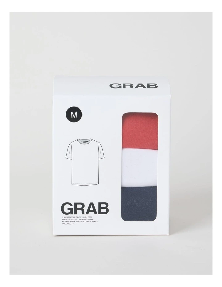 3-Pack Basic T-Shirts in Assorted image 7
