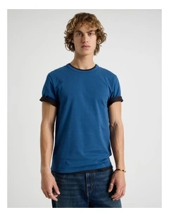 Slim Crew Neck T-Shirt in Blue