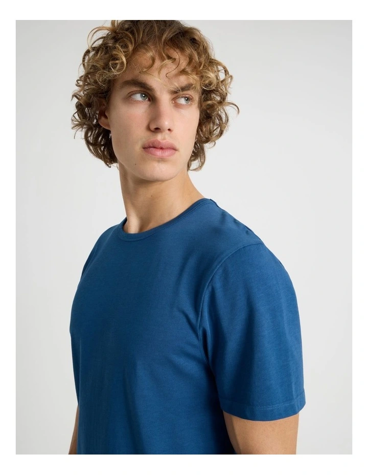 Slim Crew Neck T-Shirt in Blue image 4