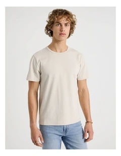 Slim Crew Neck T-Shirt in Bone