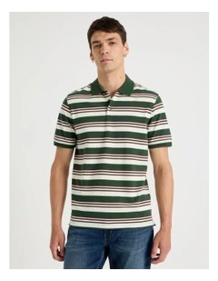 Stripe Polo Dark in Green