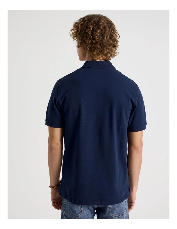 Pique Polo in Navy image 5