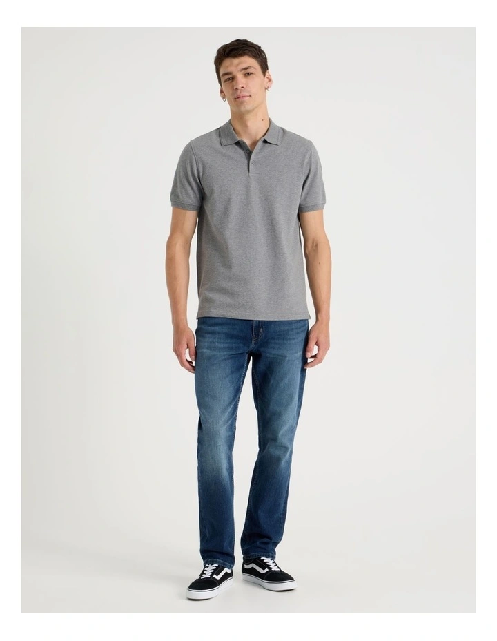 Pique Polo in Charcoal image 2