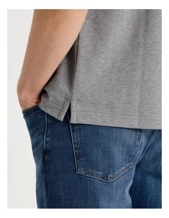 Pique Polo in Charcoal image 5