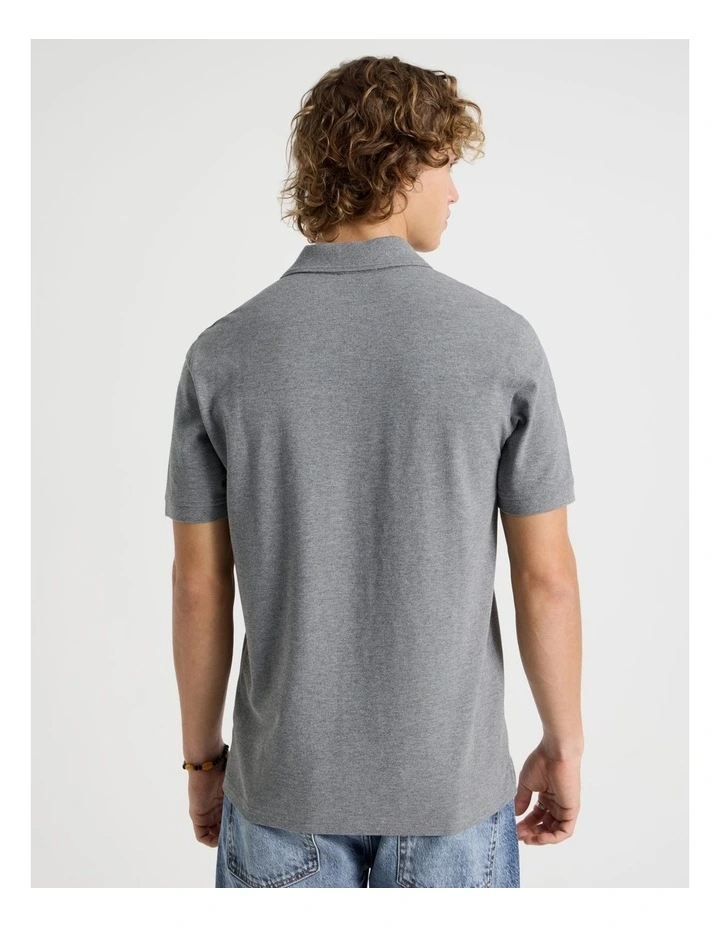 Pique Polo in Charcoal image 6
