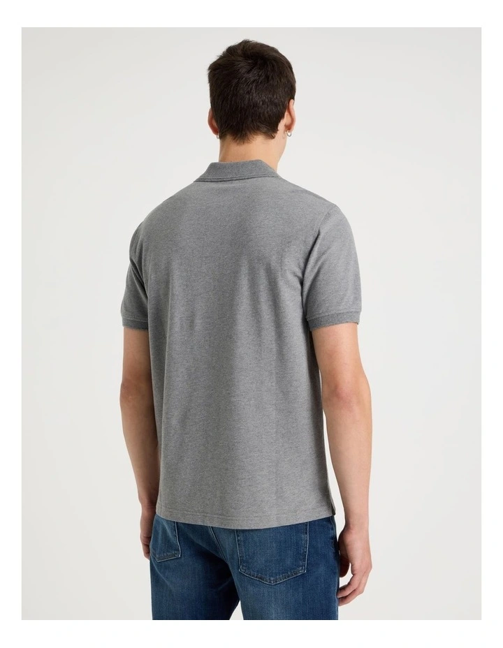 Pique Polo in Charcoal image 6