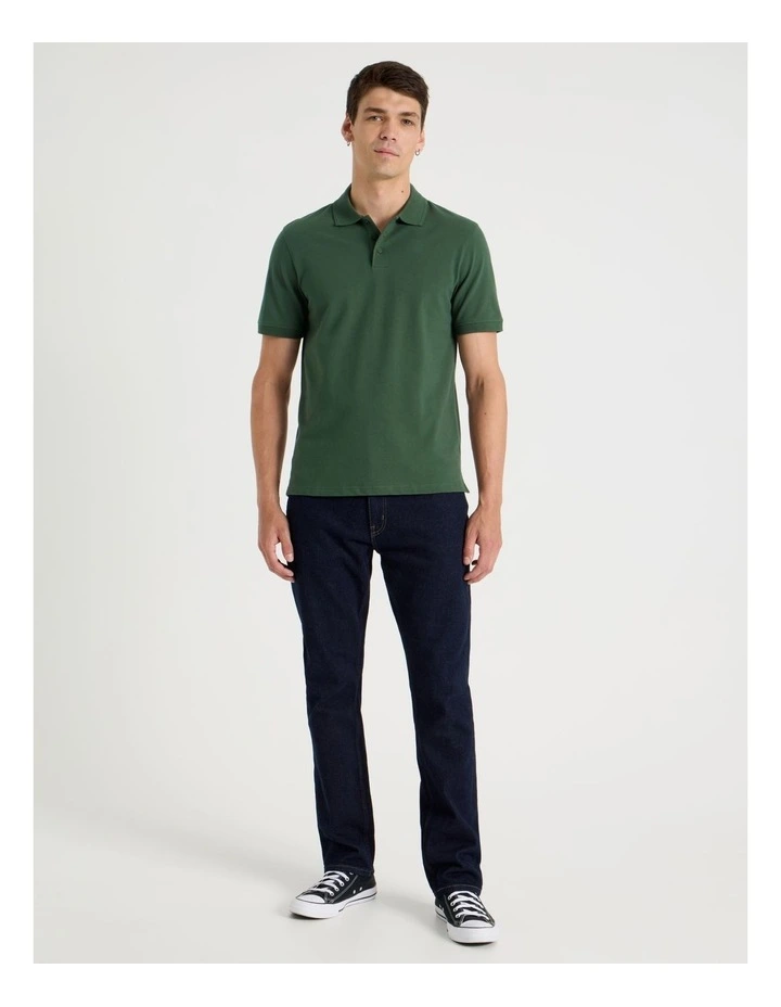 Pique Polo in Dark Green image 2