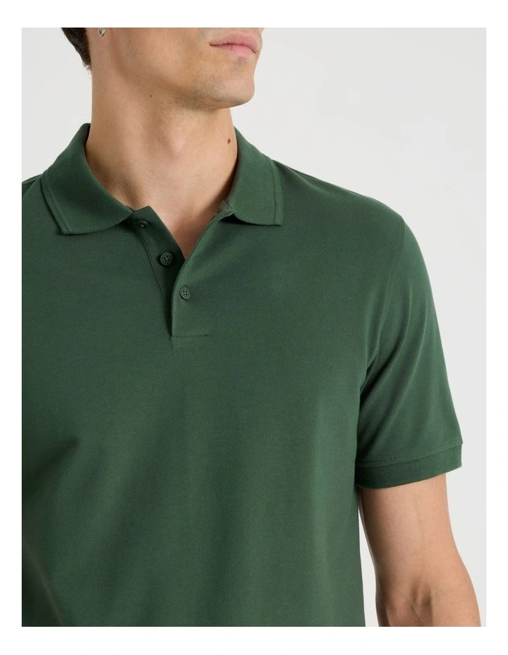 Pique Polo in Dark Green image 4