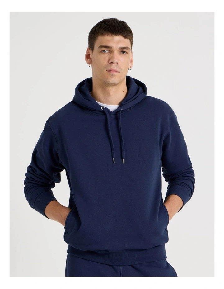 Relaxed Hoodie in Navy image 3