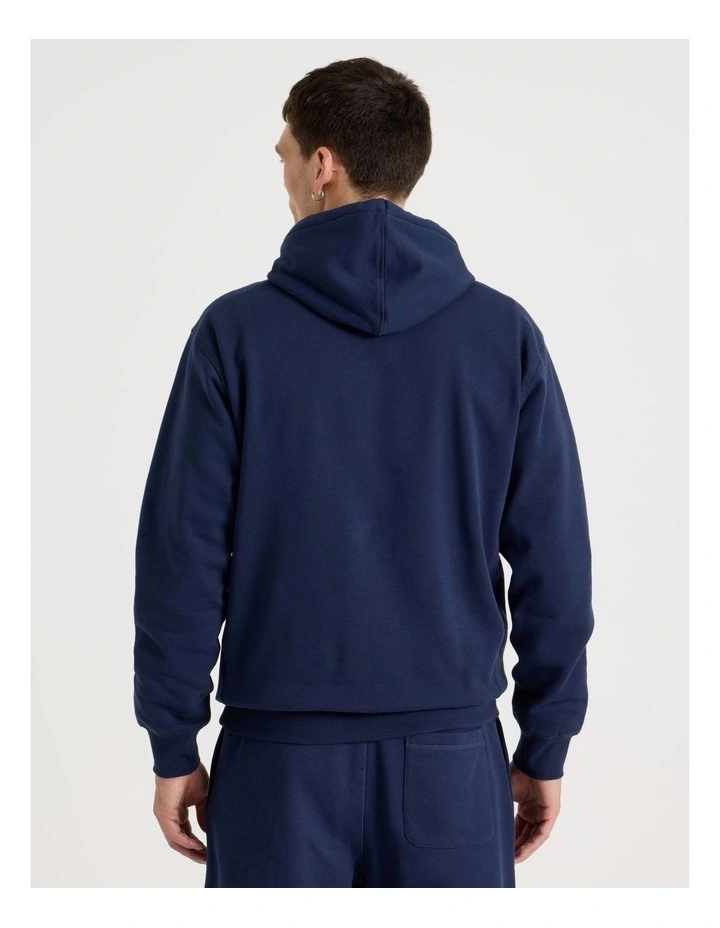 Relaxed Hoodie in Navy image 7