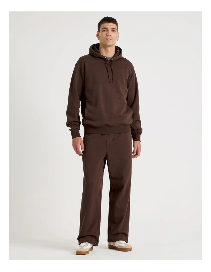 Relaxed Hoodie in Brown image 3
