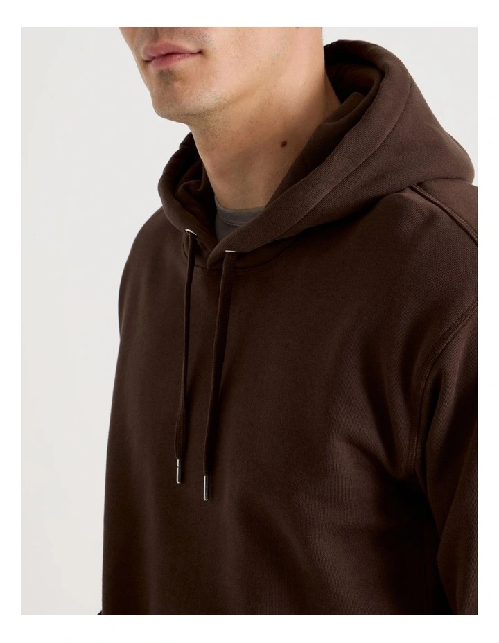 Relaxed Hoodie in Brown image 4