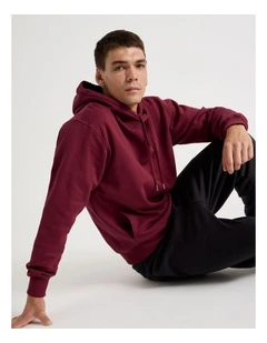 Relaxed Hoodie in Red