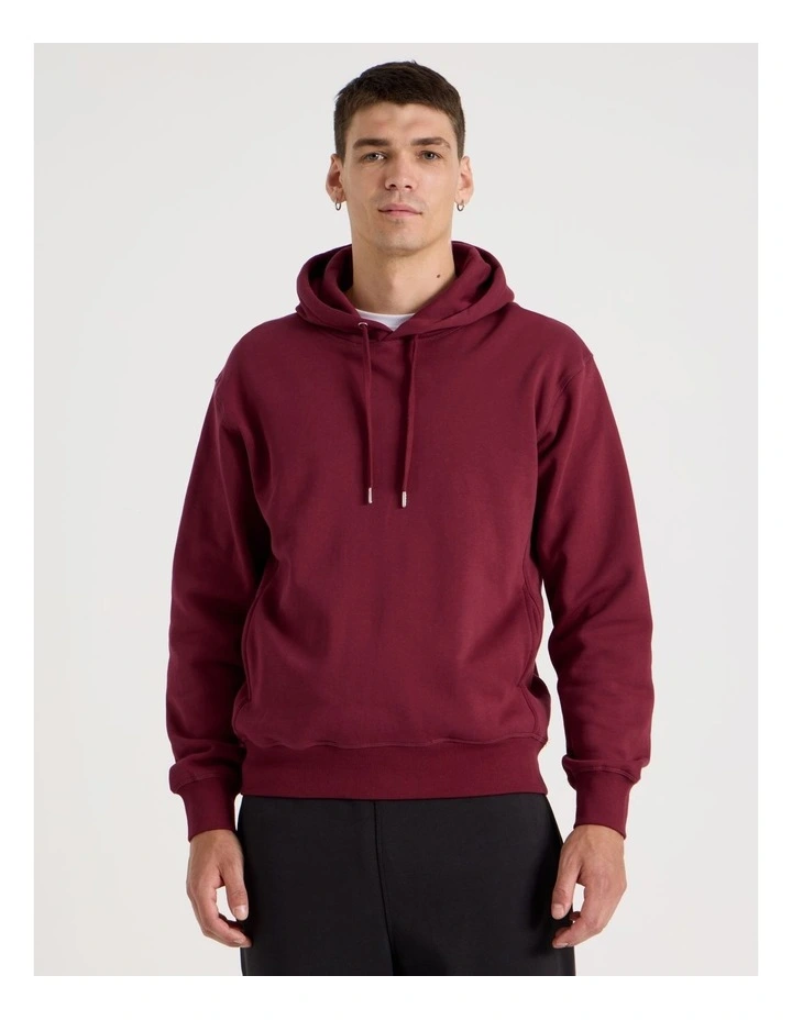 Relaxed Hoodie in Red image 2