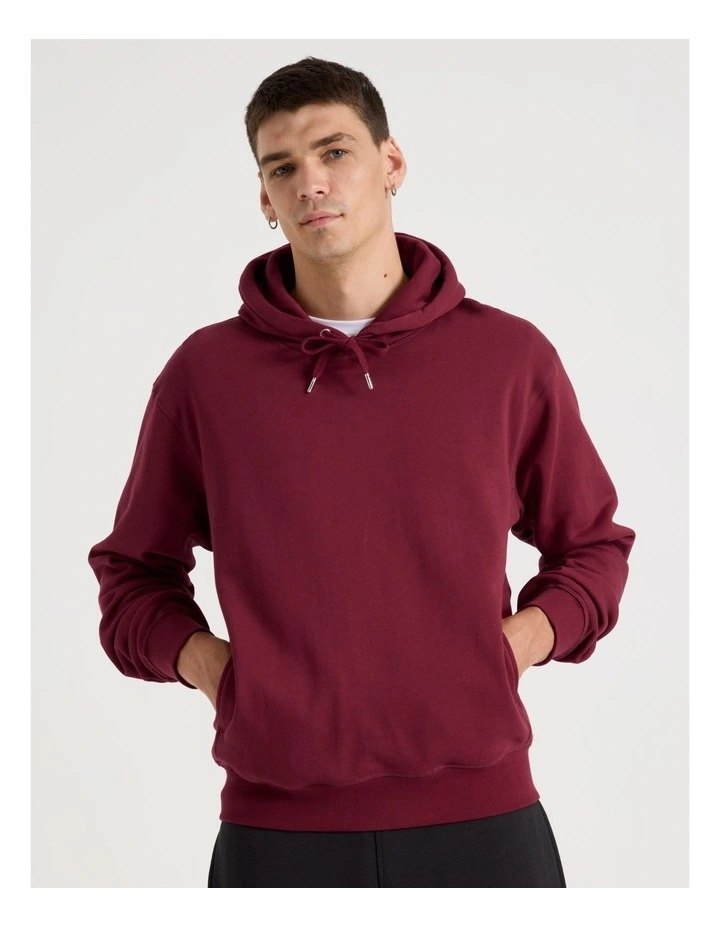 Relaxed Hoodie in Red image 4