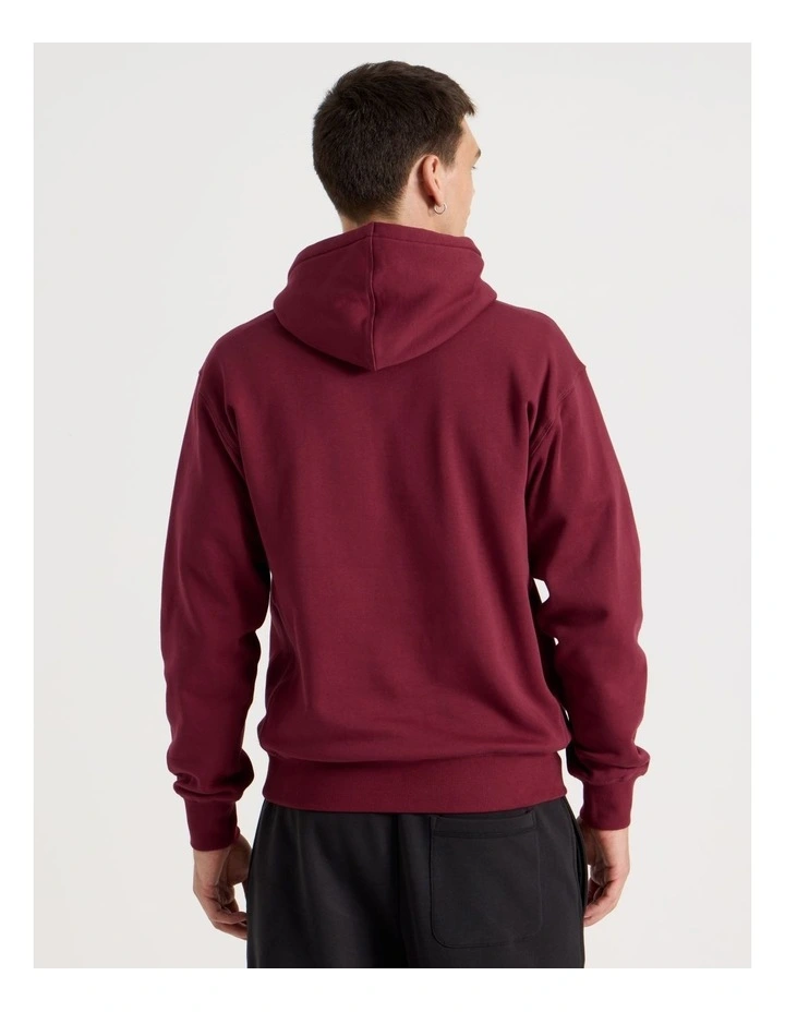 Relaxed Hoodie in Red image 6