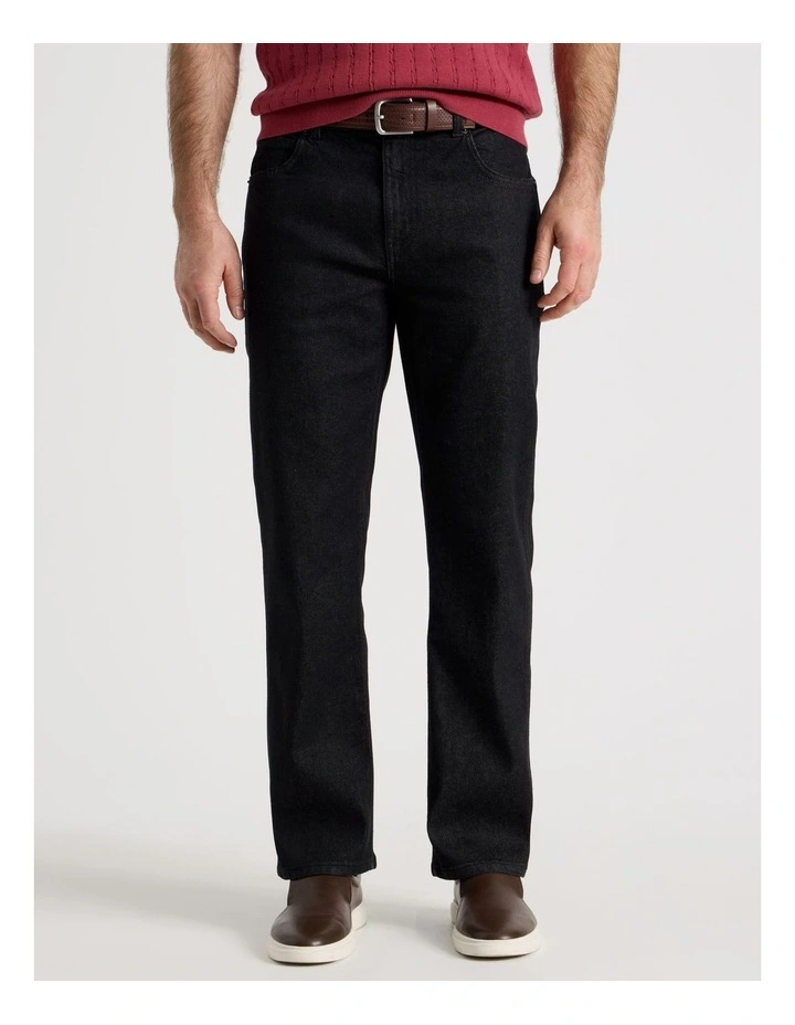 Straight Leg Jean in Black image 2