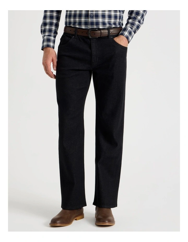 Straight Leg Jean in Black image 2