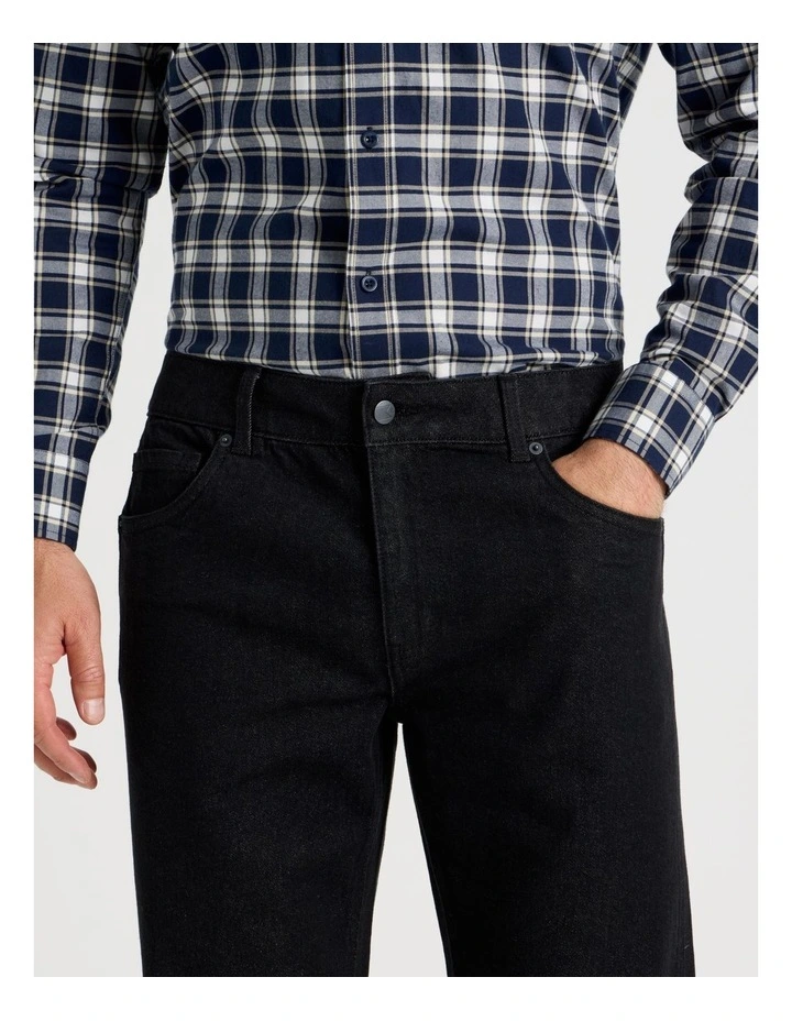 Straight Leg Jean in Black image 3