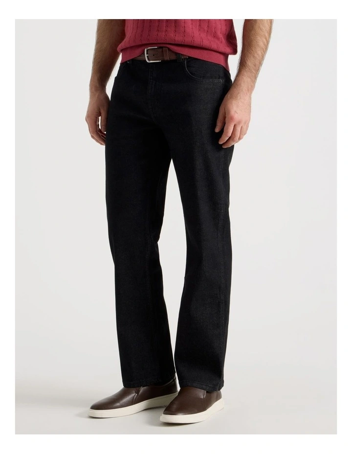 Straight Leg Jean in Black image 4