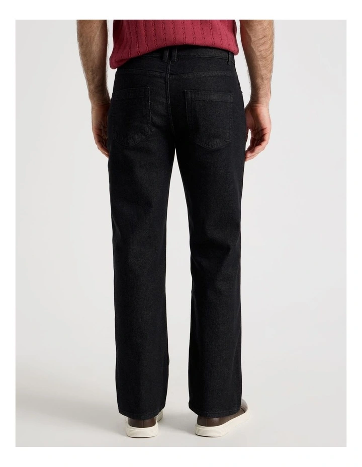 Straight Leg Jean in Black image 6