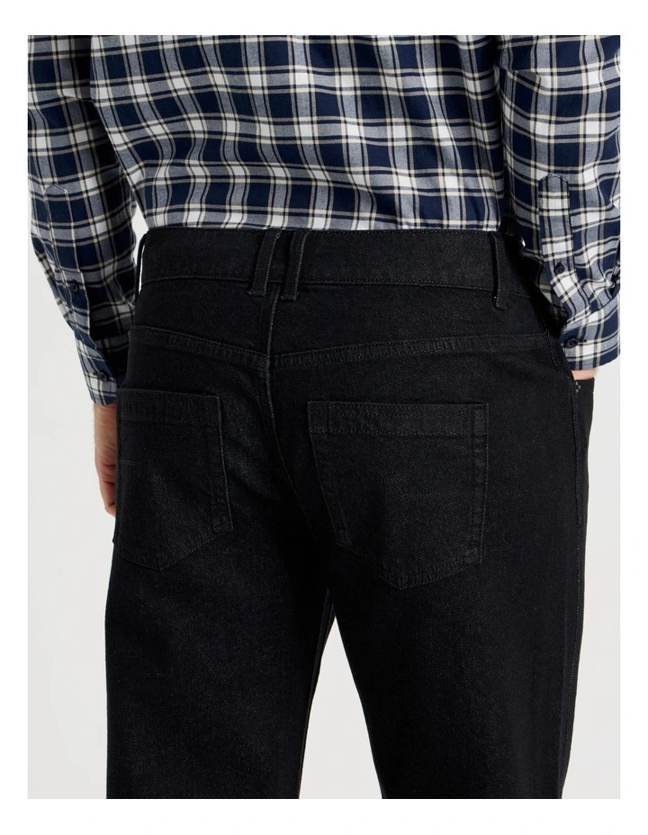 Straight Leg Jean in Black image 6