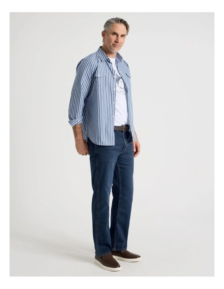 Straight Leg Jean in Navy image 1