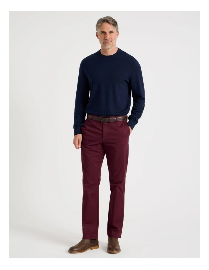 Chino Pant in Burgundy image 1