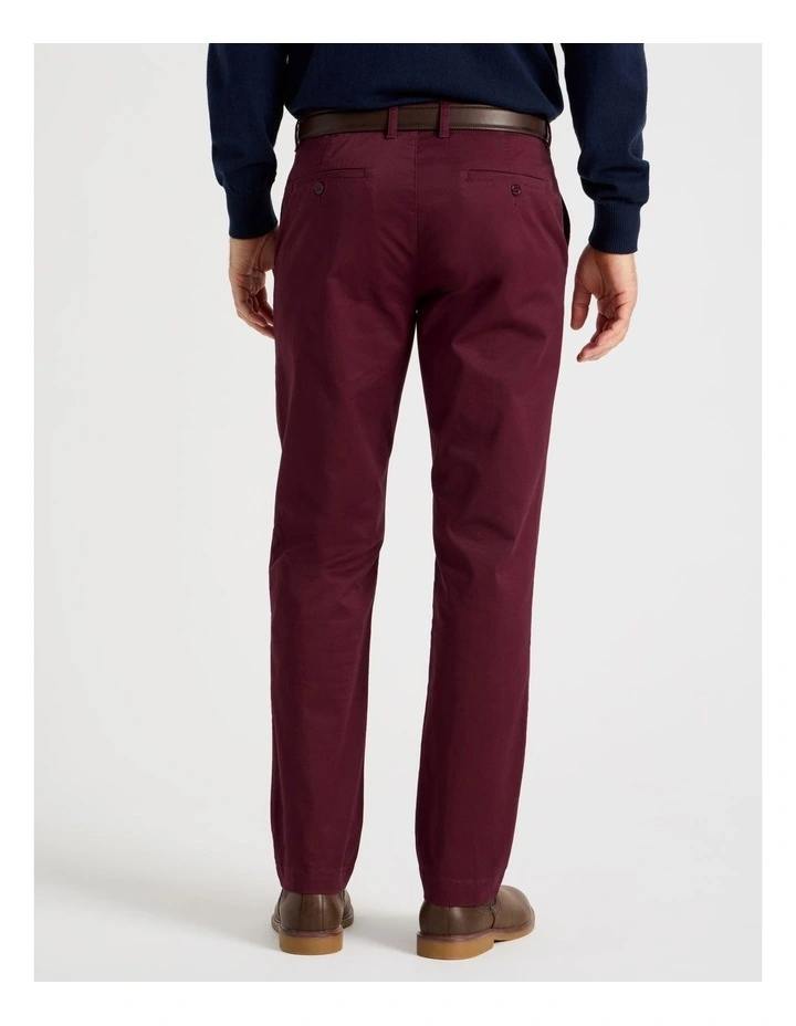 Chino Pant in Burgundy image 5