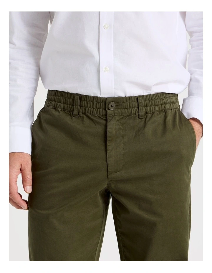 Elasticated Waist Pant in Khaki image 4