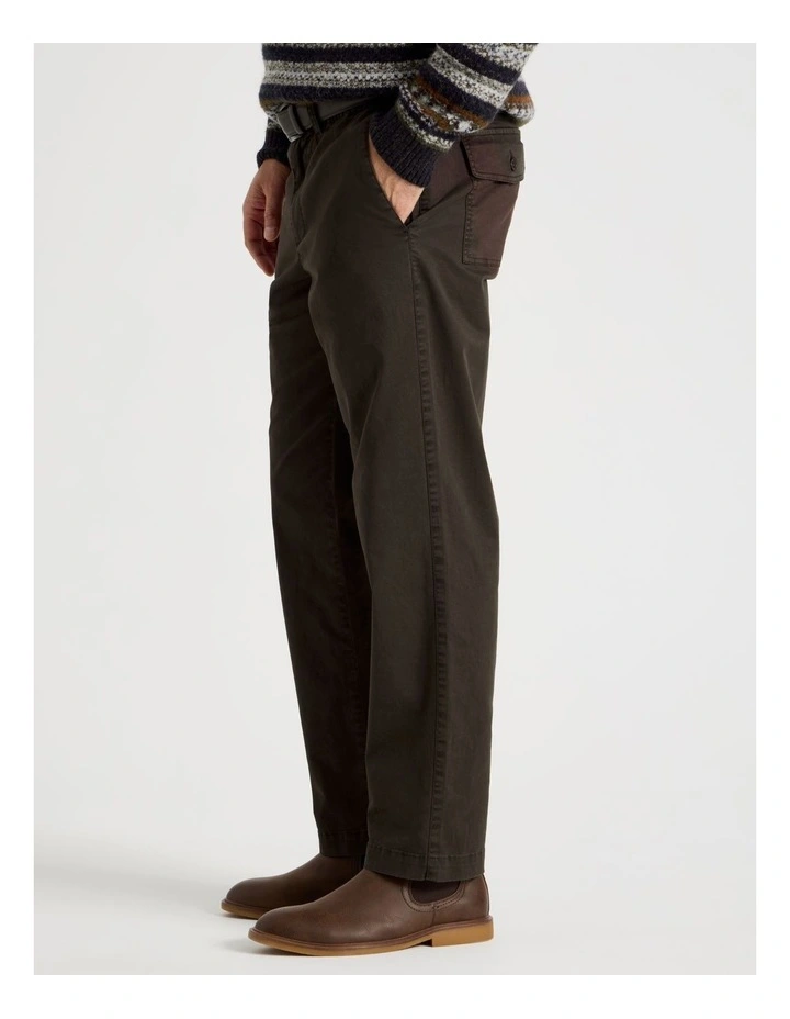 Elasticated Waist Pant in Brown image 4
