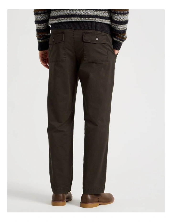 Elasticated Waist Pant in Brown image 5