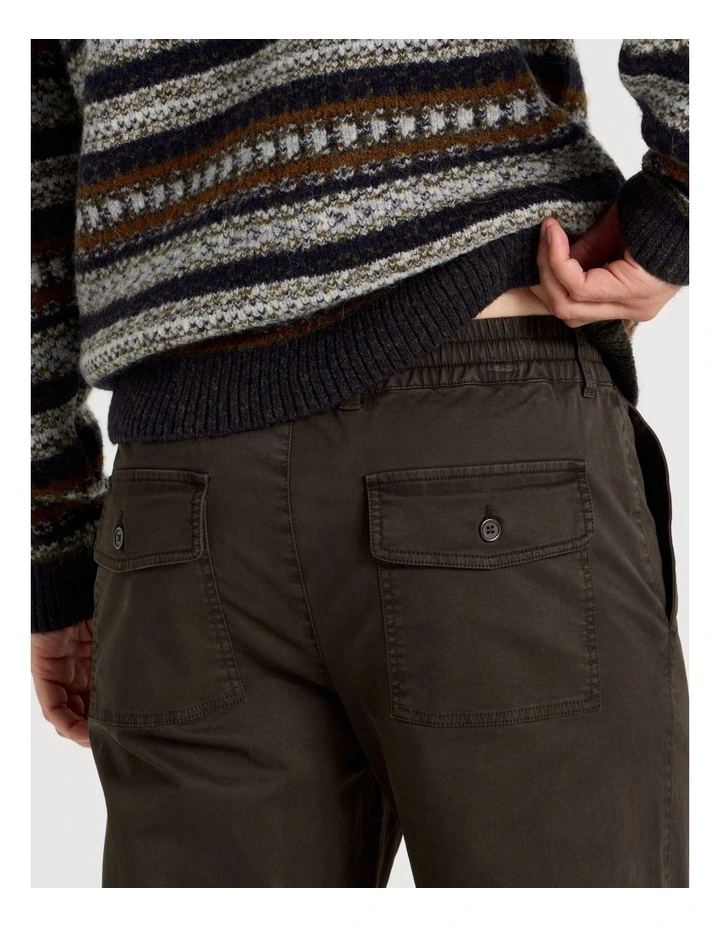 Elasticated Waist Pant in Brown image 6