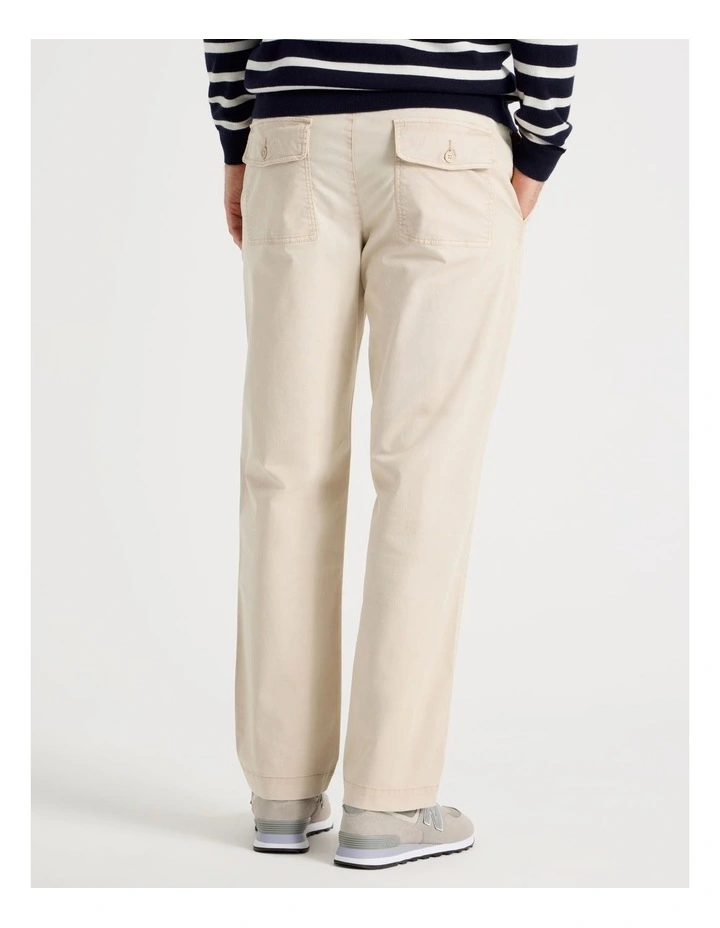 Elasticated Waist Pant in Bone image 3