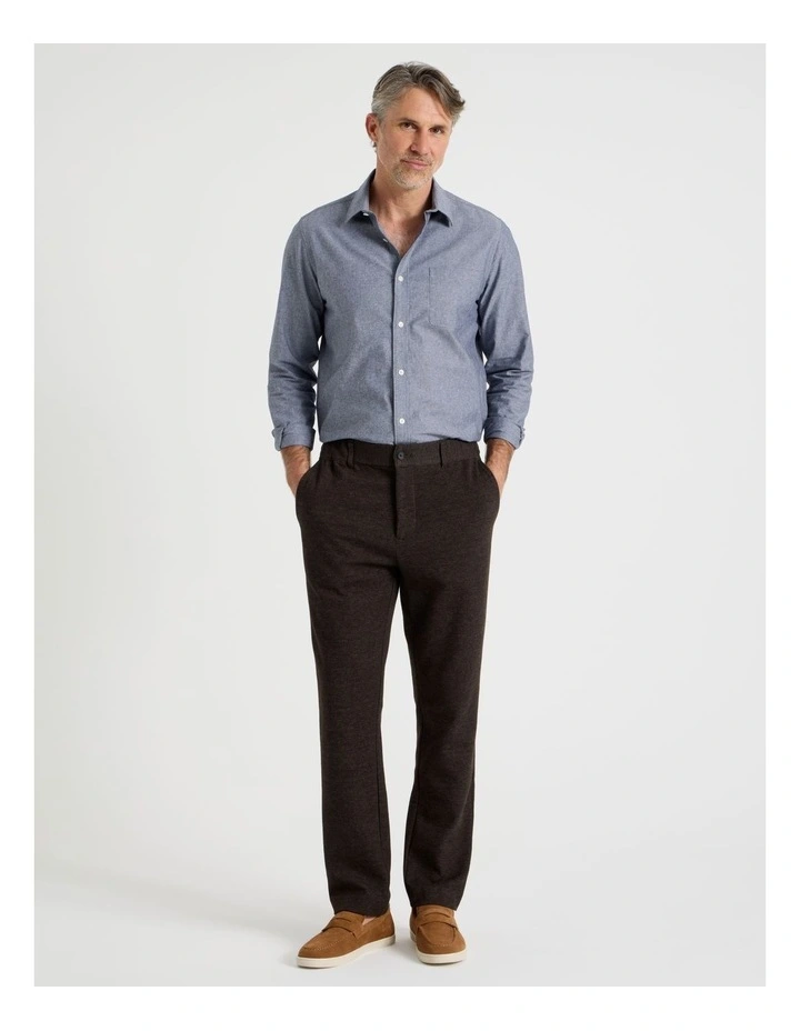 Textured Pant in Brown image 1
