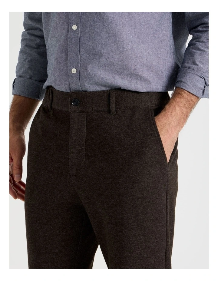 Textured Pant in Brown image 3